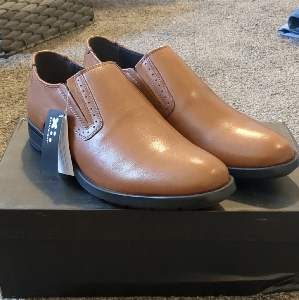 Classic Brown Leather Slip-On Loafers